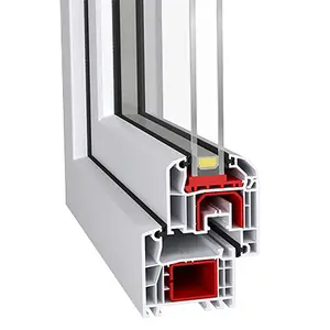 Huazhijie upvc frame profiel pvc deur en raam profiel