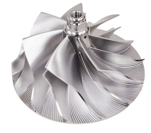 PTE7675 <span class=keywords><strong>76.44</strong></span>/102.40mm 7+7 Aspas Rueda de Compresor de Turbocompresor de Aluminio Billet/Fresado 2618 para PTE7675 GEN 2 - Product Image 2
