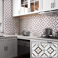 30X30 Ubin Lantai Balkon Keramik Dinding Dapur Porselen Bunga Mosaik Persegi Kecil Gaya Nordic