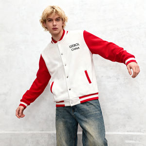 थोक यूनिसेक्स उच्च गुणवत्ता वाले ओवरसाइज स्वेटशर्ट कस्टम लोगो बेसबॉल जैकेट कोट जिपर डिजाइन प्रिंट पैटर्न - Product Image 6