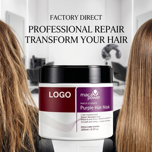 <span class=keywords><strong>Mascarilla</strong></span> Capilar Morada de Marca Privada con Esencia de Maca, Frasco de 250 ml, OEM, ODM, Personalizable - Product Image 3