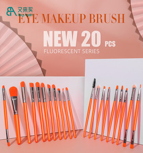 Bronas Para Ojos 2021 Giá Rẻ Bán Buôn 20 Cái Docolor Neon Đỏ Nhãn Hiệu Riêng Trang Điểm Eye Shadow Brushes Eyeshadow Eye Brushes Set - Product Image 2