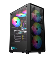 Boîtier PC Gaming OEM Haut de Gamme Blanc avec Panneau en Verre Trempé pour Cartes Mères MATX