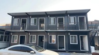 Maison conteneur préfabriquée avec finition couleur brique personnalisée, conception respirante pour dortoir d'employés / hôtel / appartement