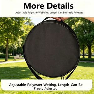 Round Non Woven Messenger Tool Bag with Polyester Lining Portable Storage Pouch Shoulder Carry Organizer OEM for Outdoor Work - Product Image 2