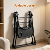 Chaise haute pliable pour bébé, chaise d'alimentation compacte avec plateau amovible et harnais de sécurité à 5 points pour bébés et tout-petits