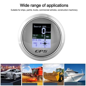 85mm Compteur de vitesse GPS Voiture Bateau Ingénieur Étanchéité inoxydable Jauges numériques Cadran Blanc - Product Image 3