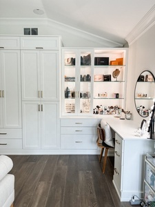 Dressing haut de gamme avec îlot en marbre et portes miroir, armoire de chambre en <span class=keywords><strong>bois</strong></span> durable style Shaker avec aménagement flexible - Product Image 6
