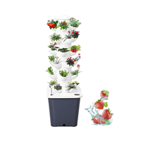 30 Pod Jardin d'intérieur Système hydroponique vertical Pompe à eau Pots de fleurs pour la culture de fraises Laitue Herbes Autres plantes