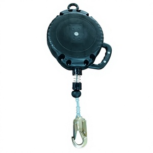 Antichute rétractable avec boîtier en acier, anneau en D en acier, longueur réglable, boucle à connexion rapide, résistance à la rupture de 500 kg pour - Product Image 3