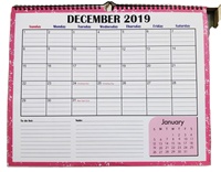 Planificateur mensuel 12 mois, calendrier de bureau économique, support promotionnel en carton imprimé, affichage de table, impression offset 4 couleurs, papier couché
