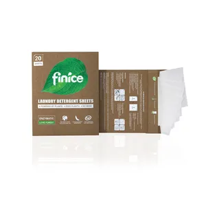 Finice Detergent Sheets Laundry Strips Eco Friendly Sheet Laundry Detergent Sheets