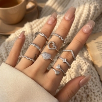 Bague empilable FOXI en argent 925, anti-ternissement, avec zircone, bague de phalange empilable, fine et simple, en argent sterling 925