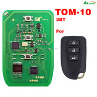 Carte de circuit de clé de véhicule intelligente universelle CK TOM Series TOM-O-10 0010 avec puce 8A et 2 boutons pour Yaris Vios