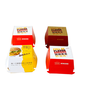 กล่องบรรจุภัณฑ์อาหารแบบนำกลับบ้านสำหรับร้านอาหารฟาสต์ฟู้ดเกาหลี ทำจากกระดาษสำหรับอาหาร ใช้สำหรับใส่ฮอทดอก ไก่ทอด เบอร์เกอร์ - Product Image 5