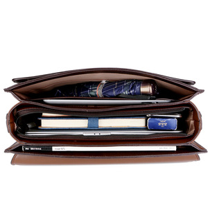 Maletín de cuero PU de 14 pulgadas para hombre, bolso para ordenador portátil, impermeable, Retro, para viajes de negocios, bandolera para Navidad diaria - Product Image 4