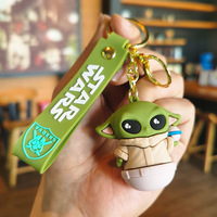 Porte-clés pendentif Yoda Star Wars pour sac, porte-clés dessin animé, figurine à suspendre pour voiture, cadeau