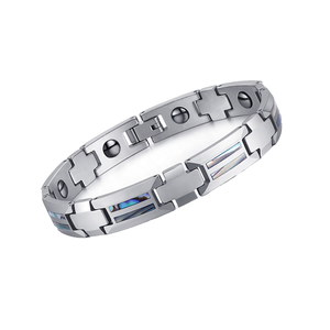 <span class=keywords><strong>Bracciale</strong></span> da Uomo in Acciaio al Tungsteno e Ceramica <span class=keywords><strong>con</strong></span> Guscio in Legno, <span class=keywords><strong>Bracciale</strong></span> alla Moda in Acciaio Inossidabile per Regalo, Matrimonio, Festa - Product Image 5