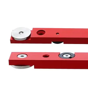 IVD-2323红色铝合金丁字轨道滑动斜接杆滑块台锯斜接规杆木工工具