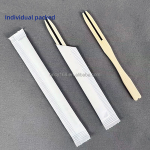 Conjunto De Caixa De Presente Dois Garfos De Frutas De Dente Garra De Bambu De Duas Garra Descartável - Product Image 2