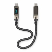 Câble USB-C vers USB-C tressé en nylon 240W avec affichage de puissance PD 3.1 pour charge rapide d'ordinateur portable, d'appareil photo et de charge nocturne (1,2M/2M) - Vente en gros