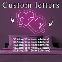Enseigne néon personnalisée en forme de cœurs entrelacés Neonawall pour planificateurs de mariages, lumière LED USB à intensité variable pour décoration de mariage, bar, café et entreprise