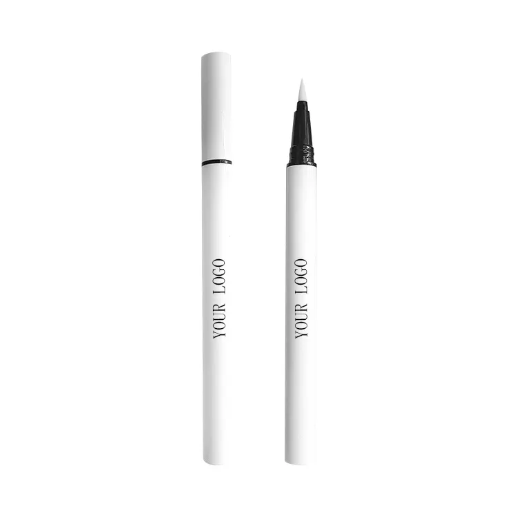 Grosir Eyeliner cair merek ulang tahan air ujung Felt Logo kustom Eyeliner Cair hitam putih tahan air