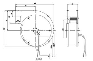 Hochleistungs-<span class=keywords><strong>24V</strong></span>-Zentrifugalventilator mit Langlebigen Kunststoffblättern für den Deutschen Markt - OEM Anpassbar G2G097-AA16-01gebläse - Product Image 3