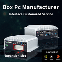 DC 9-36V Stromversorgung Eingebetteter Lüfterloser Industrie-Mini-Box-PC mit 2*LAN, 8*USB, 6*COM, 1*HDMI, 1*DP, 1*DVI