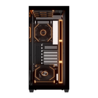 Boîtier d'ordinateur gamer Full View, modèle compatible avec refroidissement liquide 360 mm, design pour l'installation de refroidissement liquide, cabinet EATX avec USB 3.0