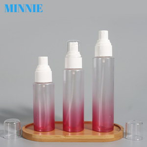 Flacon de pompe et pot de 60ml 80ml 100ml, emballage de soins de peau, vide, luxe dégradé givré, rose, Lotion en <span class=keywords><strong>verre</strong></span>, cosmétique - Product Image 1