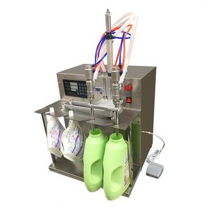Máquina de Llenado de Bolsas Doypack Semiautomática de 2 Cabezales y 17 Litros para Líquidos Blandos, Máquina de Llenado de Botellas de Detergente en Caja - Product Image 2