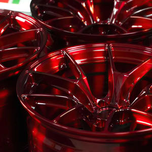 Jante en alliage forgée sur mesure, concave, rouge brossé transparent, à fond profond, pour course automobile, 5x114.3 5x120 5x112 - Product Image 2