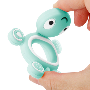Leatchliving tùy chỉnh cấp thực phẩm Silicone mọc răng đồ chơi BPA miễn phí dễ thương rùa giảm MOL đau bé cảm giác Silicone Teether - Product Image 3