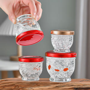 Barattoli in Vetro per Alimenti con Coperchio, Resistenti alle Alte Temperature, 50ml 75ml 100ml 150ml, <span class=keywords><strong>Bocca</strong></span> Larga, per Miele, Marmellata, Caviale, Nido d'Uccello - Product Image 6