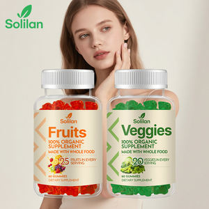 Solilan OEM ODM <span class=keywords><strong>Halal</strong></span> Vegano Orgánico, Mezcla de Extractos de Alimentos Integrales, 25 Frutas y 20 Verduras, Gomitas Superalimentos Verdes para el Apoyo Inmunológico de Adultos - Product Image 1