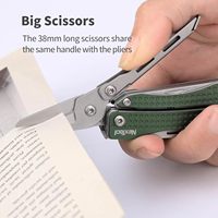 Nextool 10-en-1 Mini couteau de poche Cool Green EDC porte-clés Multitool Needlenose pince ciseaux industriel fête des pères pour hommes