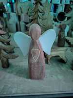 Ornement de Noël en bois en forme d'ange, figurine irrégulière de 3 pouces pour décoration d'étagère, lot de décorations festives LIMITLESS HUNCH Fabriqué en