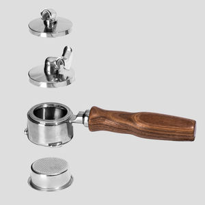 Portafiltro de Café Espresso 3 en 1 de Acero Inoxidable con Mango de Madera de 51mm y 54mm, Reutilizable y Ecológico, de Liangyuan - Product Image 1