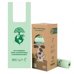 Factory Wholesale Custom Printed Dog Poop Waste Bags Biodegradable Eco-friendly <b>Compostable</b> Dog Trash Bags - Product Image 2