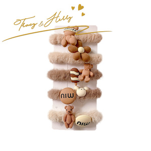 <span class=keywords><strong>Tracy</strong></span> & Herry-accesorios para el cabello de dibujos animados para niña, accesorios para el cabello de felpa con bonito patrón de animales, para Otoño e Invierno - Product Image 6