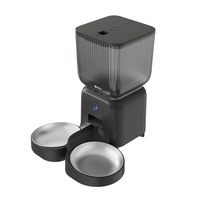 Distributeur de nourriture intelligent pour animaux de compagnie, bols en plastique, alimentation à distance via application mobile, 4,5 L, écologique, étanche IPX5, vidéo HD