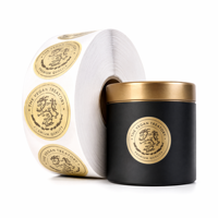 Autocollants personnalisés durables en vinyle adhésif imperméable pour pots, étiquettes en rouleau pour parfums, contenants alimentaires, bouteilles, verre