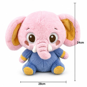 Peluche Éléphant Rose avec Grandes Oreilles et Rembourrage en Coton pour Filles, Compagnon de Sommeil, Cadeau d'Anniversaire, Poupée en Peluche Animale - Product Image 6