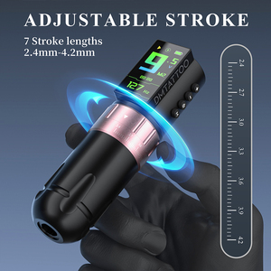 DM veleno senza fili tatuaggio penna regolabile corsa 2.4-4.2mm rotativo tatuaggio pistola per artisti professionisti del tatuaggio - Product Image 2