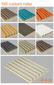 Panneaux muraux à lamelles en bois écologique avec de superbes motifs Mur intérieur cannelé en PVC grain de bois WPC pour décoration d'hôtel - Product Image 5