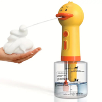 Distributeur de mousse de bain pour animaux de compagnie en forme de canard Intelligent Rapport 1:6 Fabricant de mousse pour chien Soin SPA de niveau salon Doux pour la peau Outil de bain sûr pour la peau