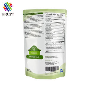 CMYK Print Custom Aluminium Foil Tea Bag Resealable Stand up Ziplock <b>Pouch</b> Powder Packaging Bag - Product Image 2