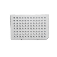 Plaques PCR blanches 96 puits de 0,1 ml pour machine Roche, avec bordure semi-circulaire