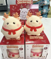 Nouveauté Noël : Jouets anti-stress promotionnels pour enfants, à presser, colorés, à récupération lente, avec expressions amusantes
